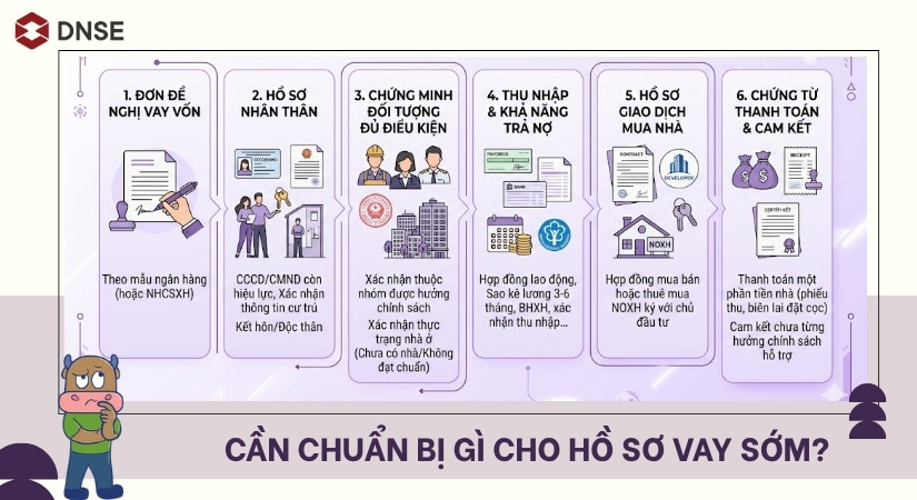 Người mua cần chuẩn bị giấy tờ cho hồ sơ vay sớm